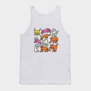 Retro Cat Graffiti Vintage Art Tank Top